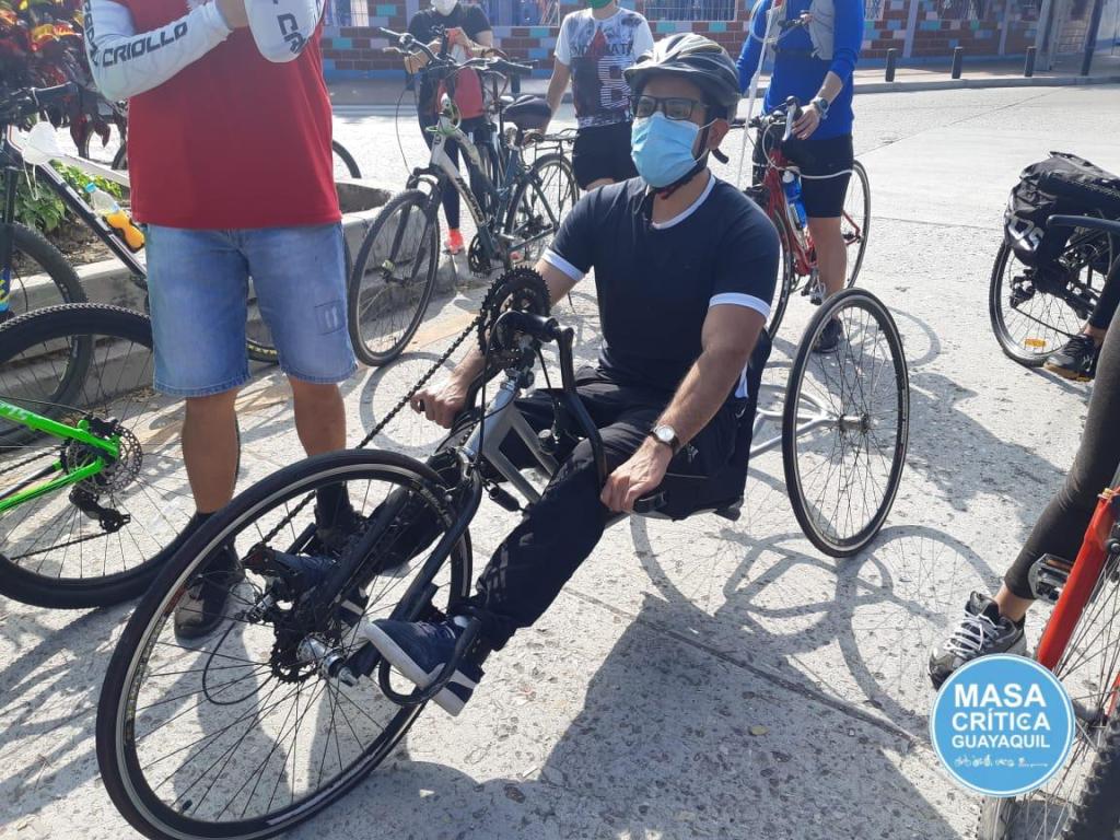 Comunidad de handcycle se sumó a nuestra Masa Crítica de septiembre en Guayaquil