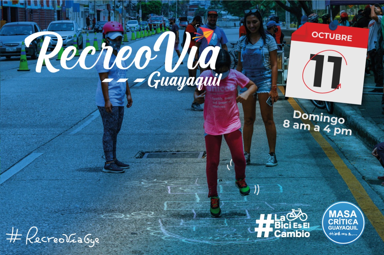 Ven este 11 de octubre a la Recreovía en el norte de Guayaquil
