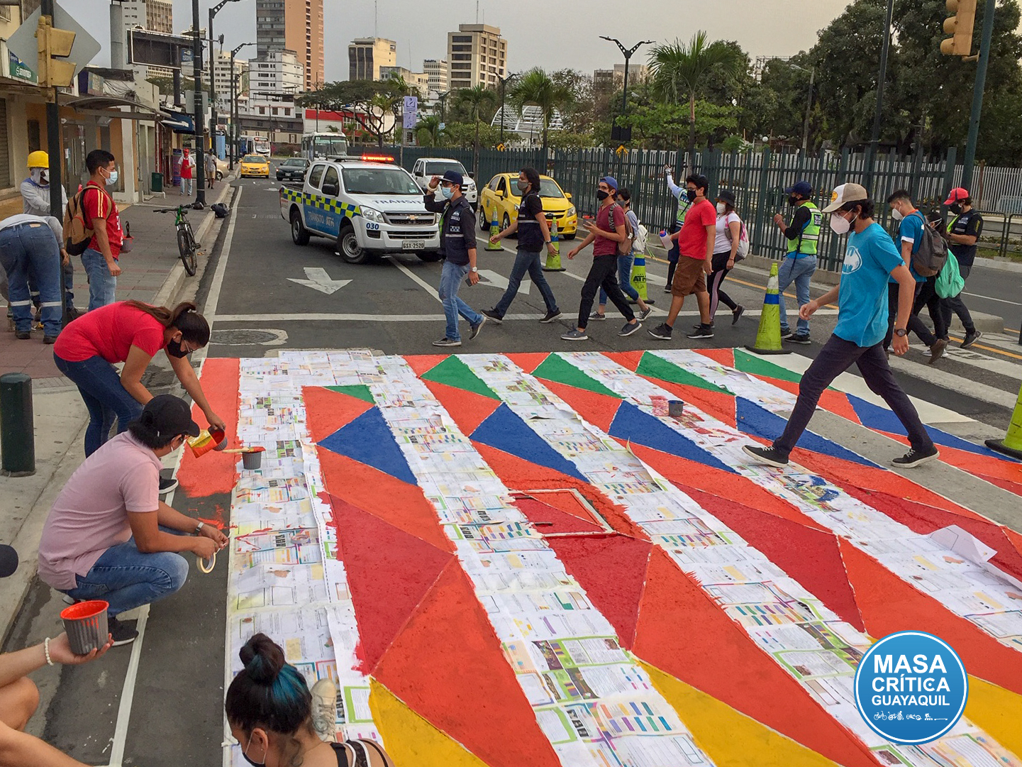 (Fotogalería) #MasaInterviene | Avenida Delta cuenta con coloridos cruces peatonales